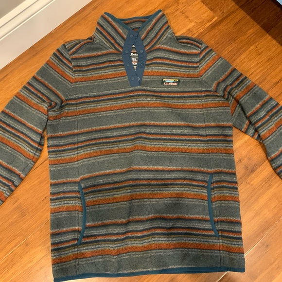 L.L. Bean Tops - L.L. Bean Striped Fleece Pullover